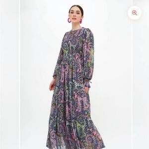 Oliphant Multicolor Paisley Maxi Dress